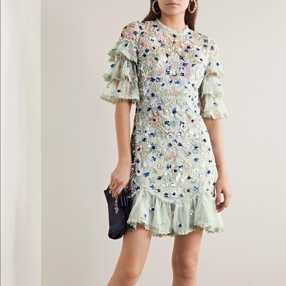 Needle & Thread Dresses & Skirts - Needle and Thread Meadow sequined tulle dress